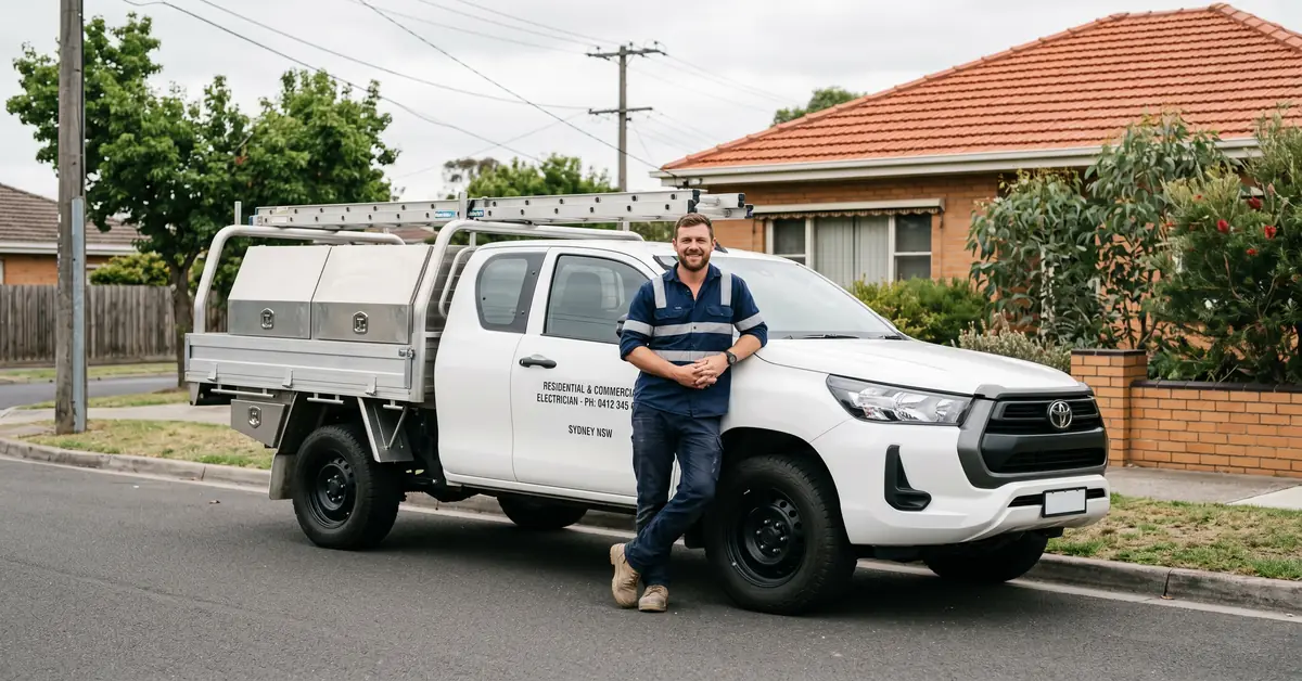 Trade business owner with newly financed and signwritten work ute